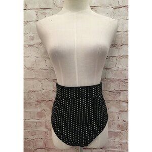 SWIM by Cacique Womens Size 26  Black White Dot Print Swim Brief Bottom NEW
